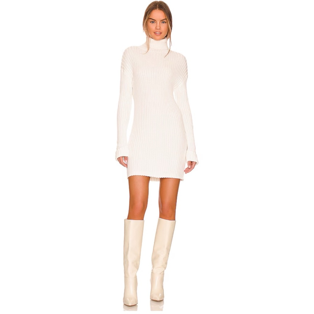 CRISTA RIBBED MINI DRESS IN WHITE
Stitches & Stripes